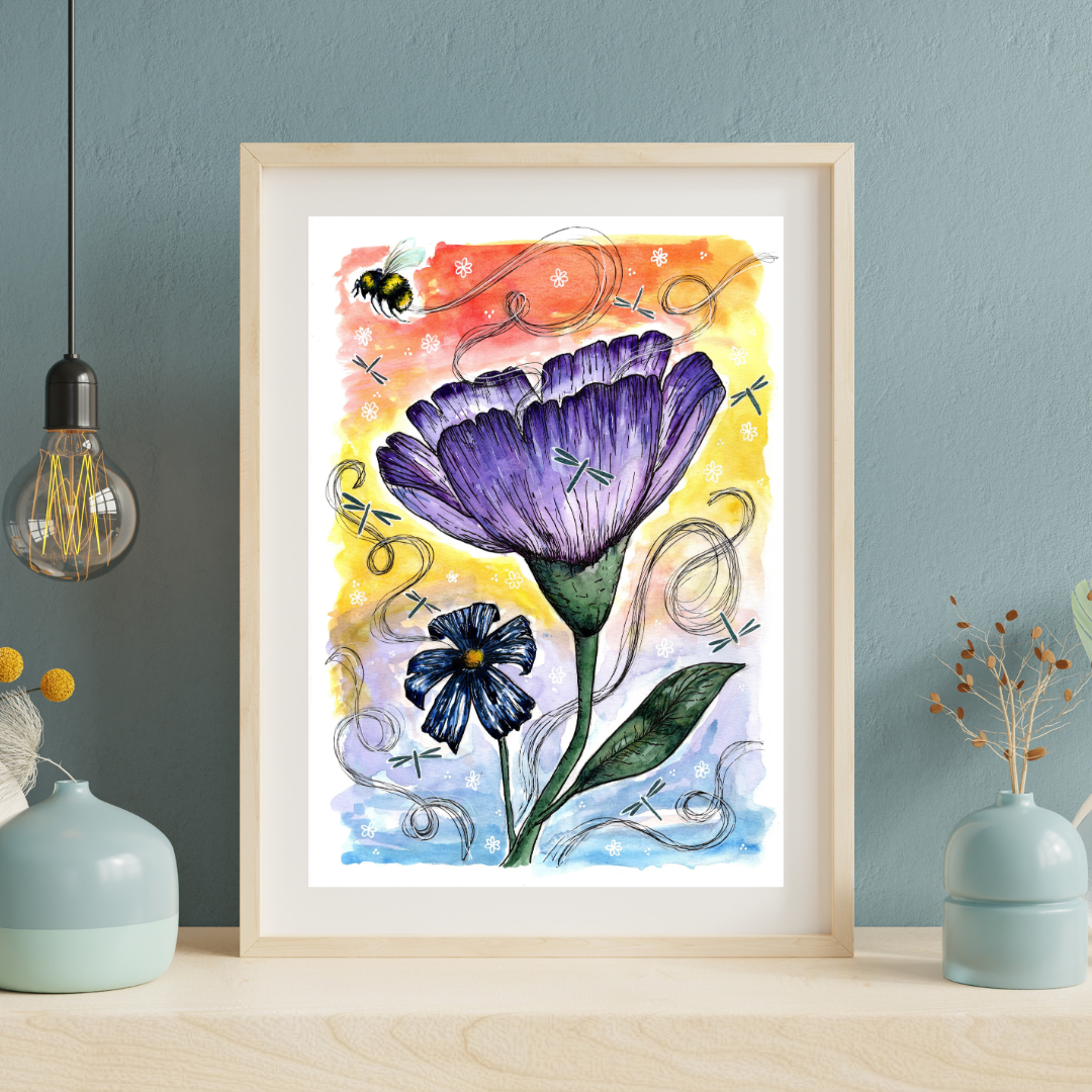 Visual of print in frame. FRAME NOT INCLUDED IN SALE.