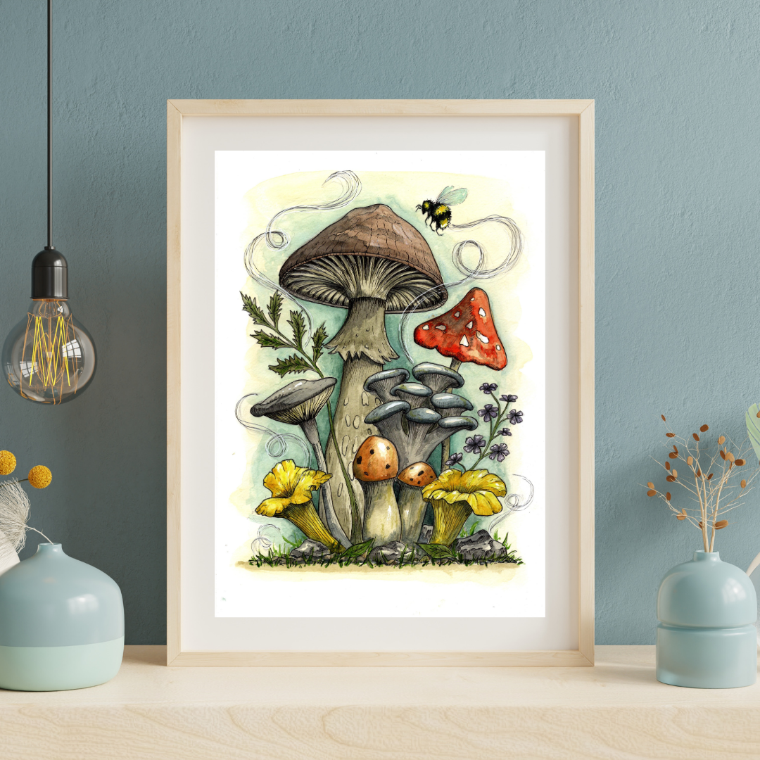 Visual of print in frame. FRAME NOT INCLUDED IN SALE.