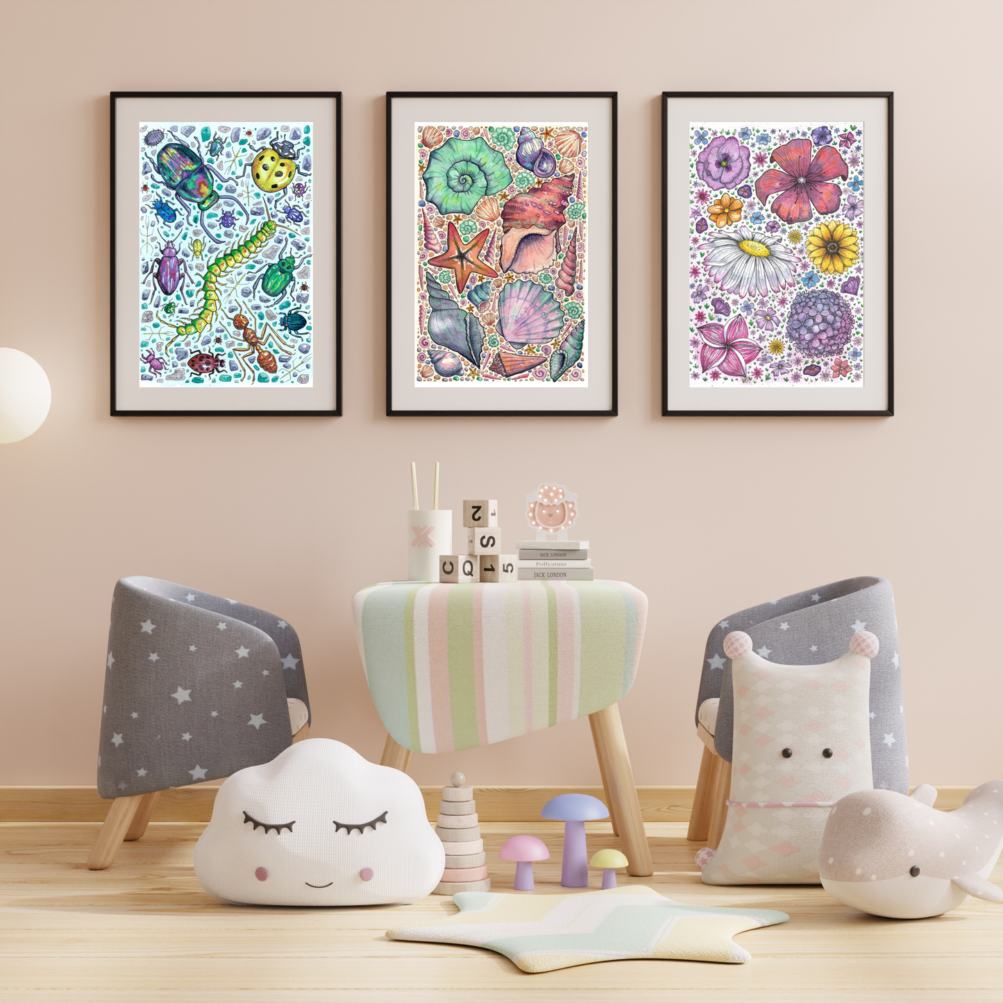 Visual of print in frame. FRAME NOT INCLUDED IN SALE.