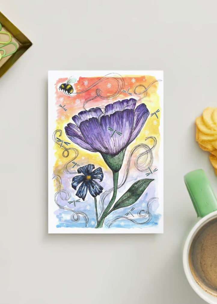 'Dragonfly Dream' A6 Postcard