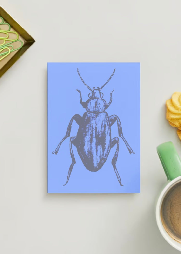 Blue Beetle A6 Postcard